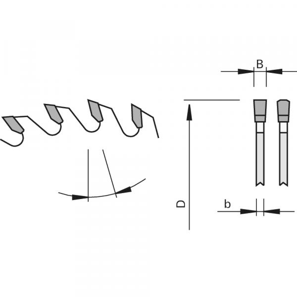 Zeichnung: Stehle 58100300 TRF Format-Kreissägeblatt